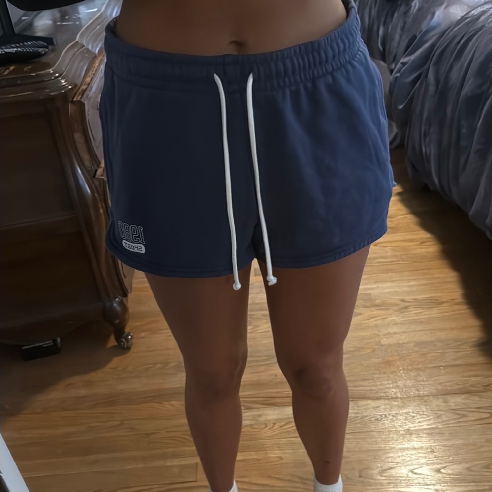 PacSun Blue Athletic Shorts with Drawstring Waist